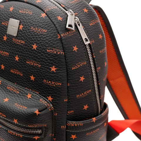Rucsac Ella Icon de dama, Star, Maro Inchis, 33x27x14cm